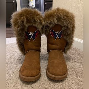 Cuce Washington Capitals NHL fur boots